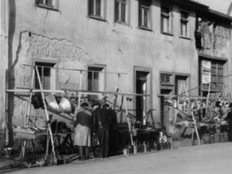 Road sale after a major fire in 1950 Road sale after a major fire in 1950